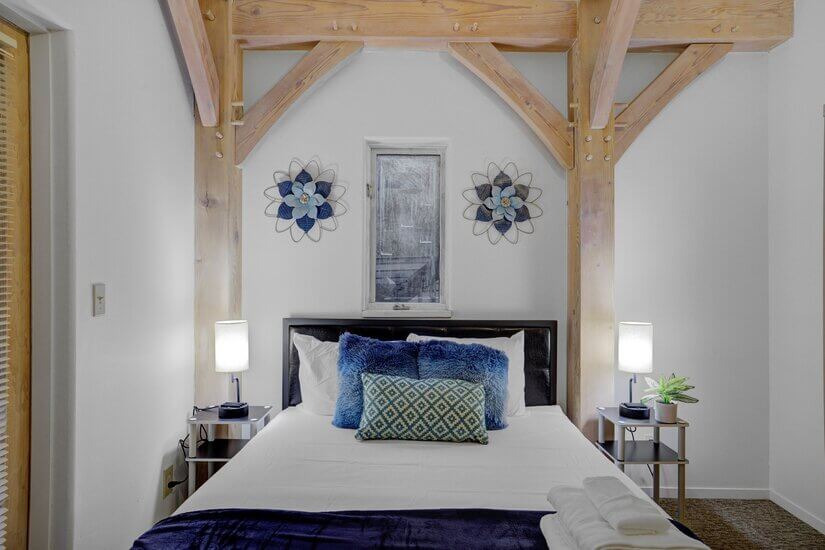 Blue Bedroom with Queen Bed