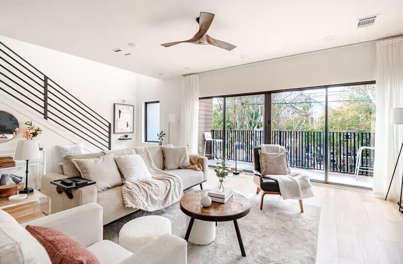 Living area with open-floor concept