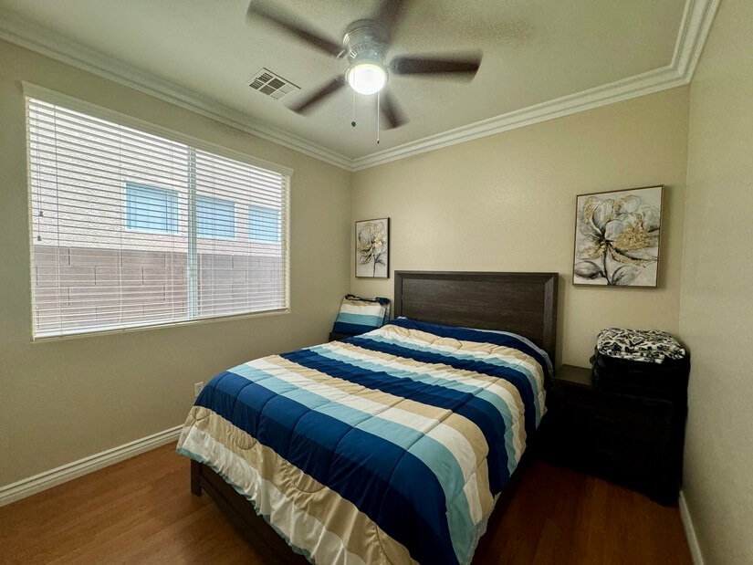 Downstairs bedroom with full bath