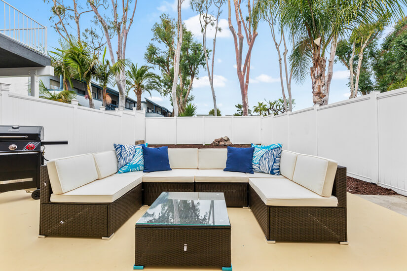 Outdoor space: U-shaped Sectional & BBQ