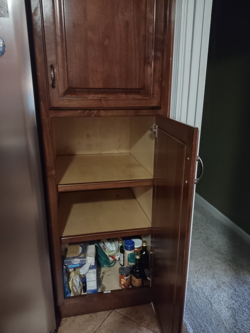 Deep Pantry. 2-4 shelves available as needed.