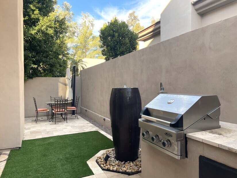 bbq and water feature