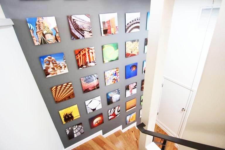 Stairs with captivating photos of the world