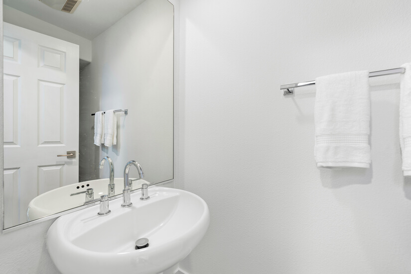 Main level powder room