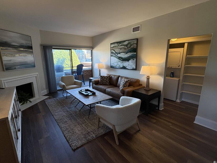 Bedroom access off of living room