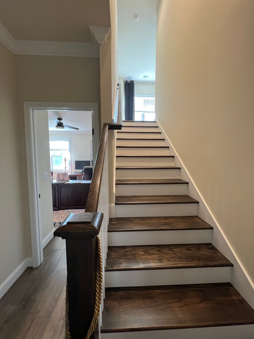 Stairs to theater room