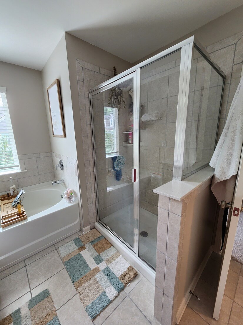Owners Suite Shower + Tub