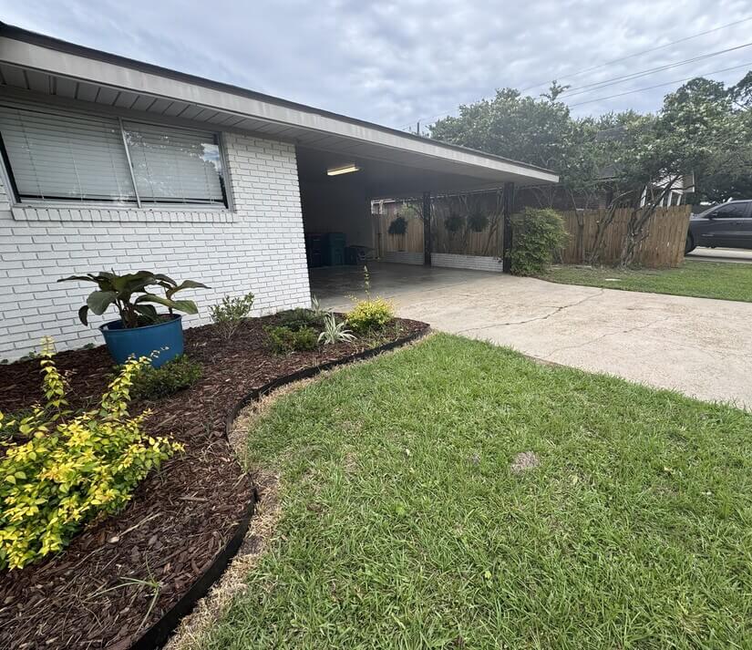 House front and carport entrance