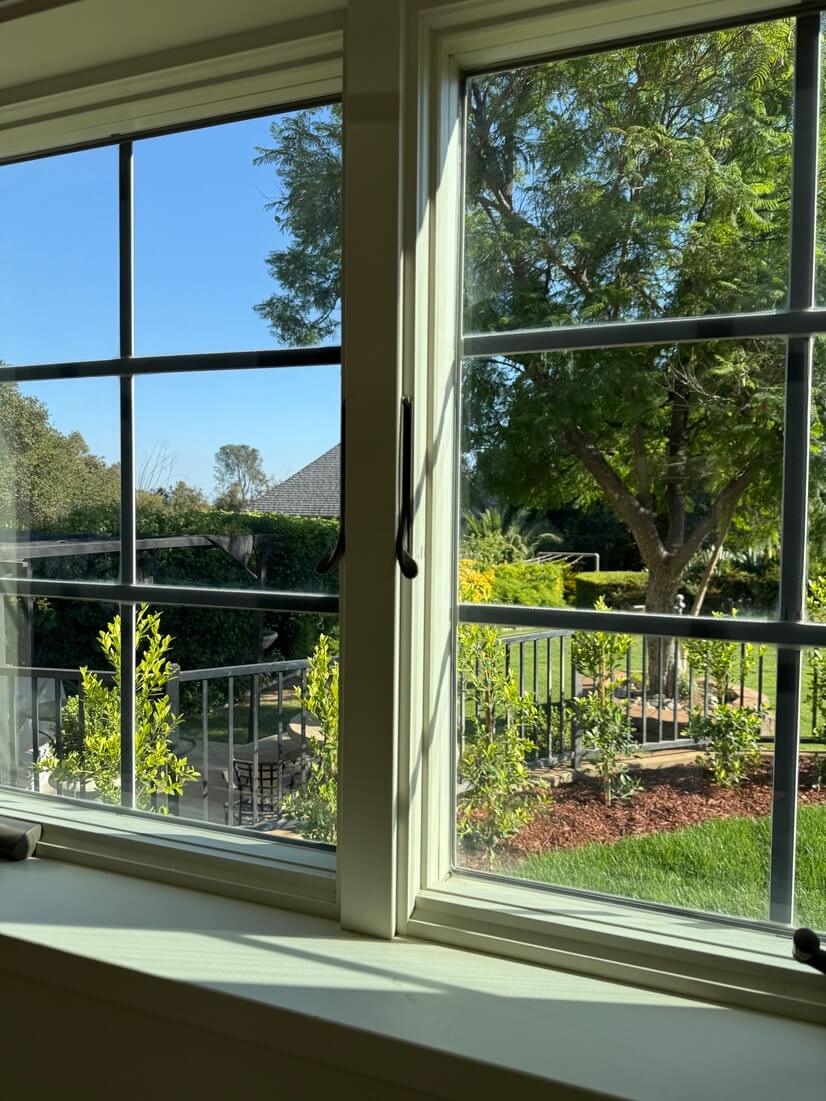 kitchen view of garden