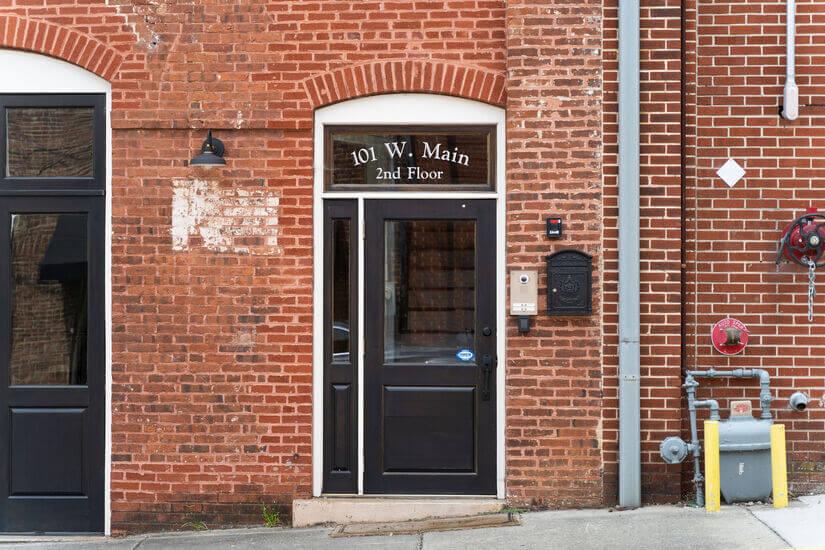 Private entry with unique access code.