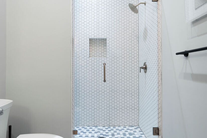 Private tiled shower just for you!