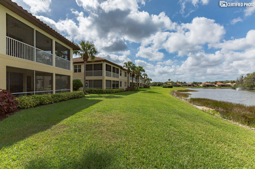 Each condo has a view of the water and island