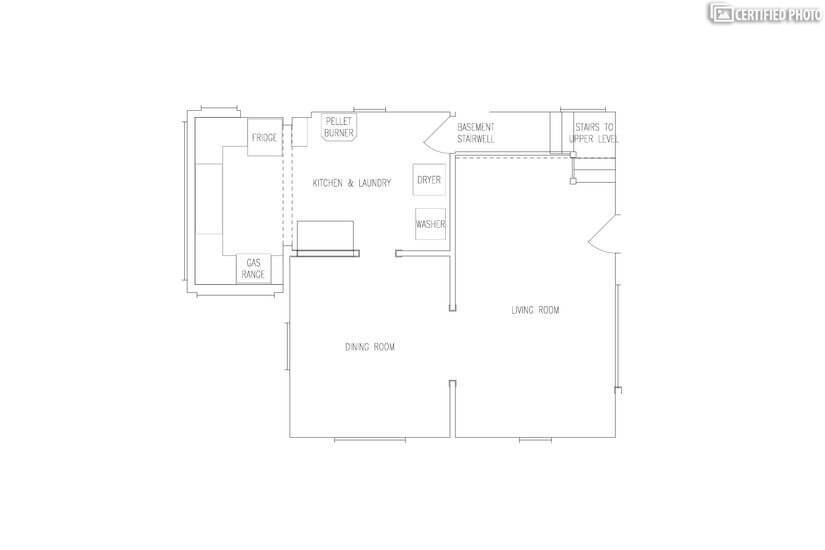 Main Level Floor Plan - Furnished in Ithaca