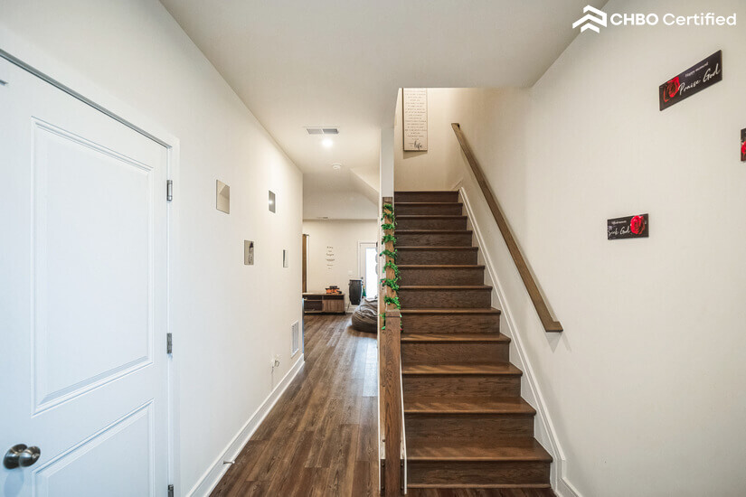 First flight of stairs