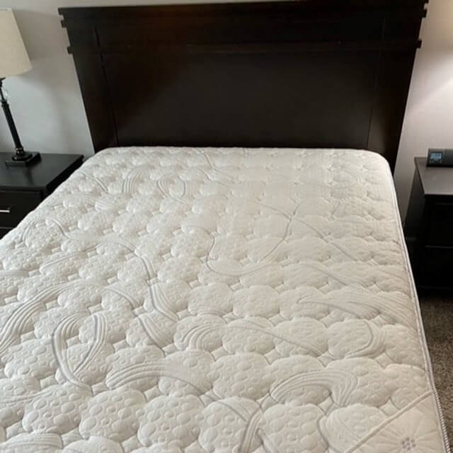 Showing mattress condition, Master Bedroom