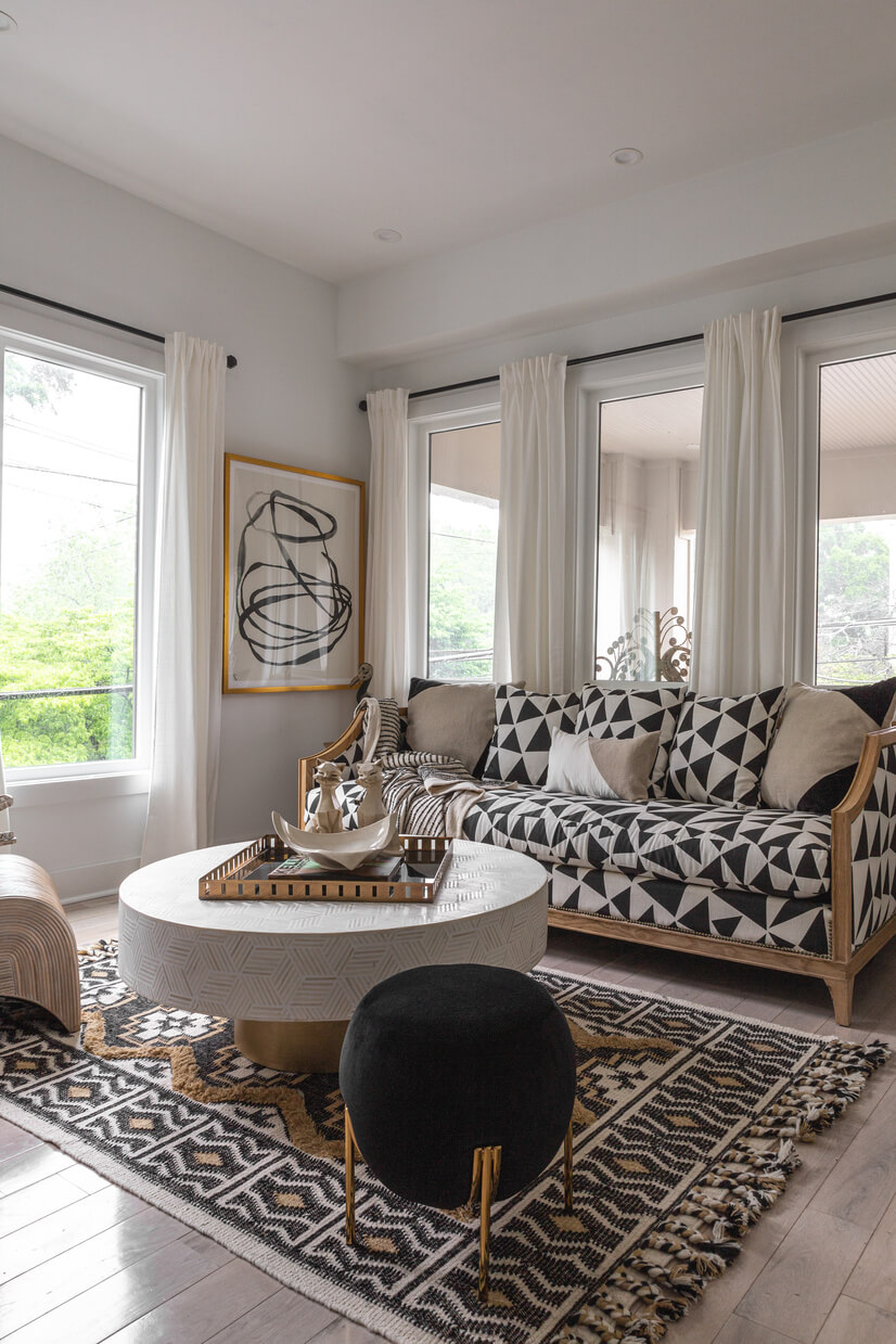 Livingroom space full of upscale details