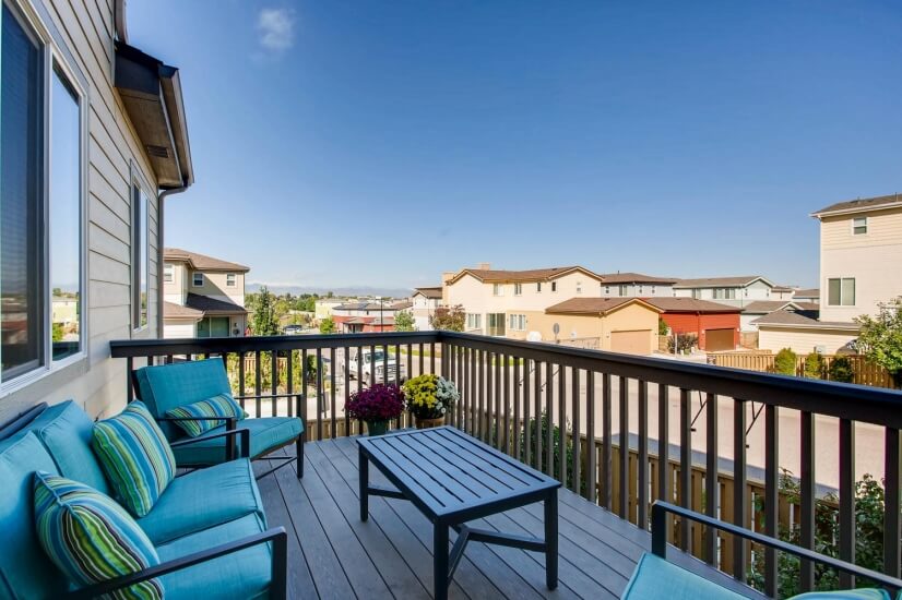 Deck with mountain views