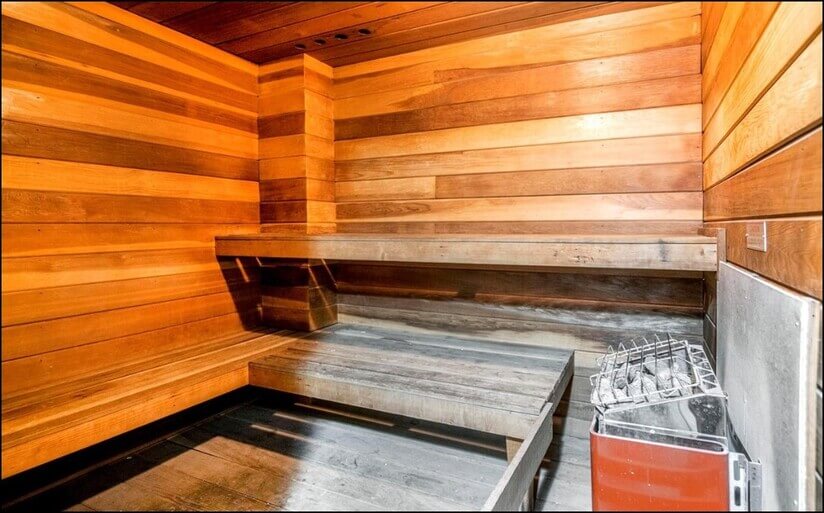 Separate Men's and women's saunas.