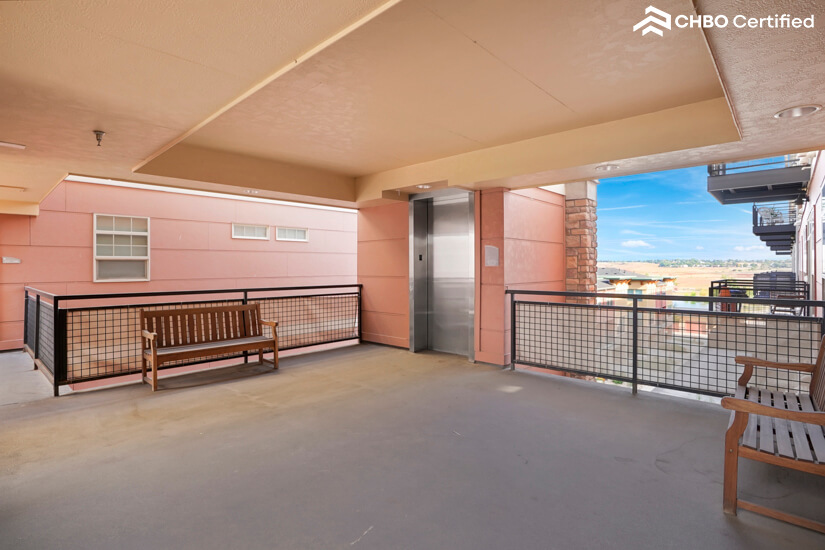 Take the elevator to your third floor getaway.