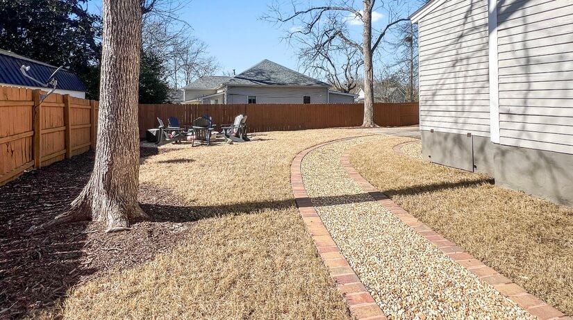 Backyard walkway