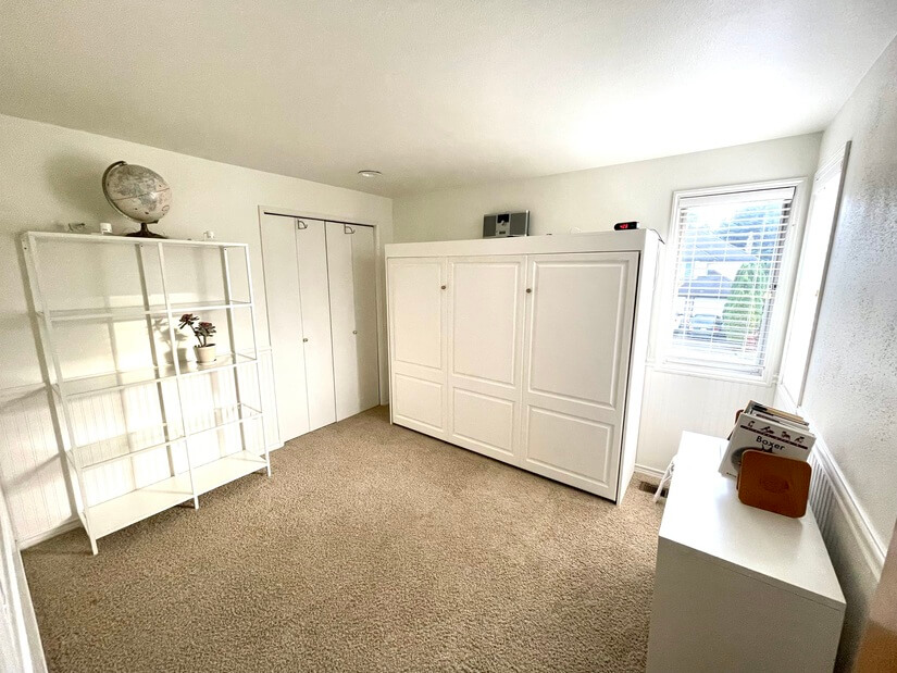 Murphy bed. Room could also serve as an office.