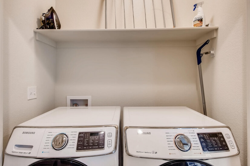 Laundry Closet with Front Load Washer and Dry