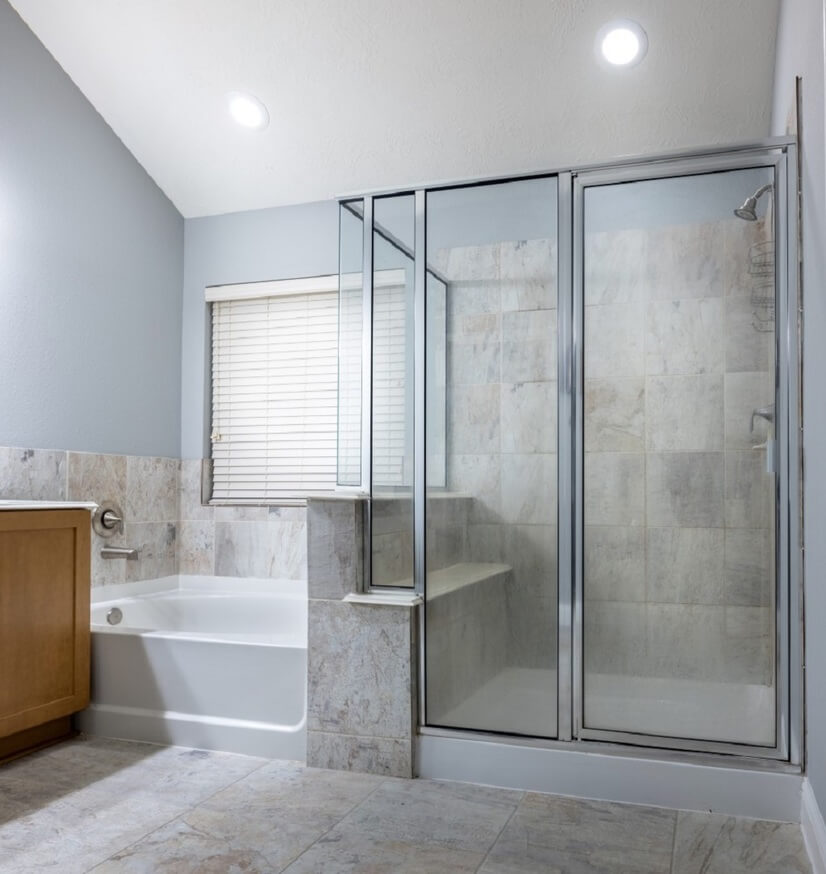 Primary Bathroom - Shower and specious tub