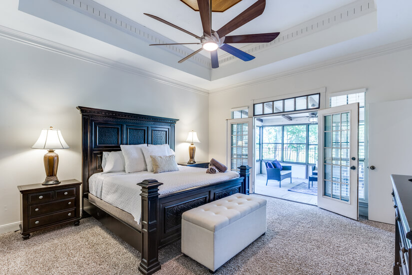 Master bedroom with access to the patio.