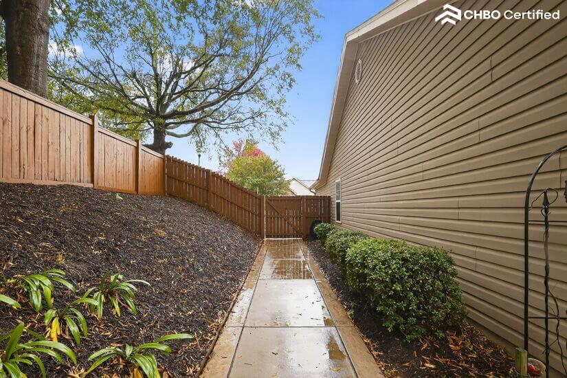 Backyard outside entrance