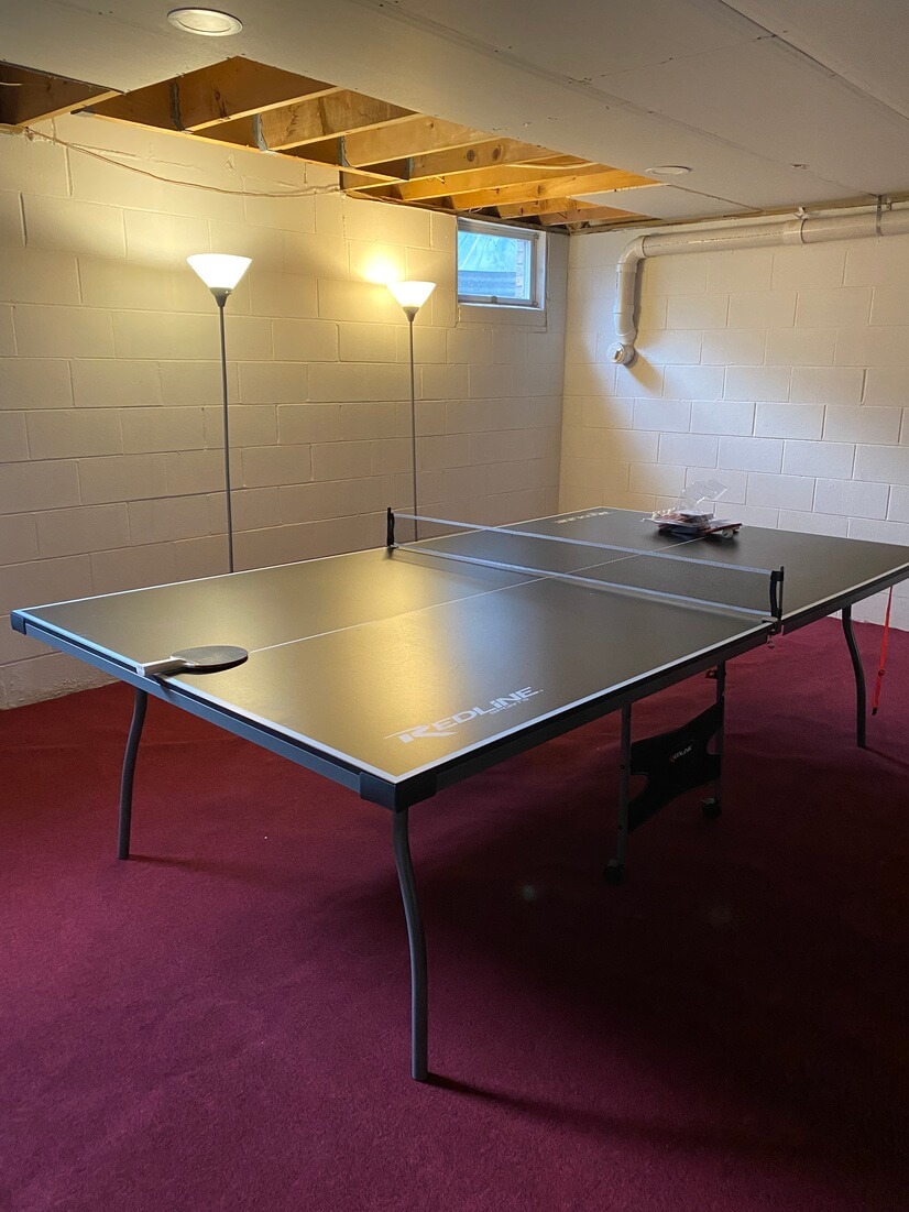 Ping Pong and Laundry in the Basement