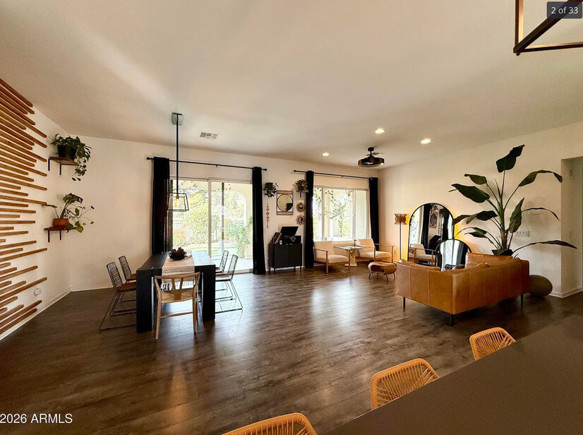 Bright open living room