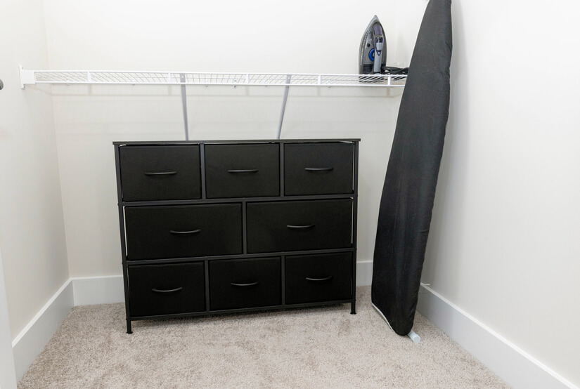 Dresser & Iron/Board with extra sheets