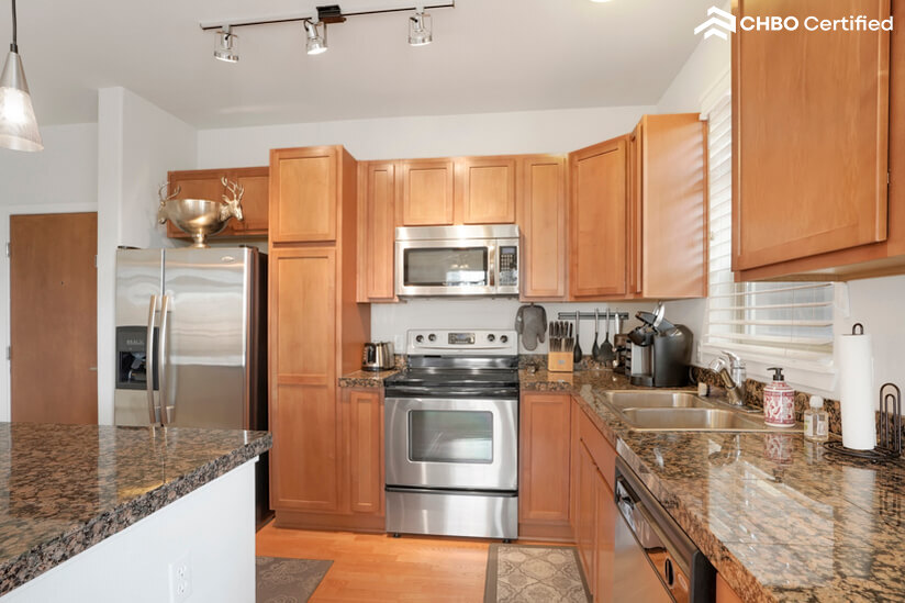 Upgraded kitchen appliances.