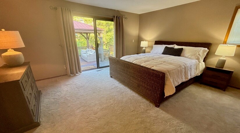 Primary bedroom with Cal King Bed + 55