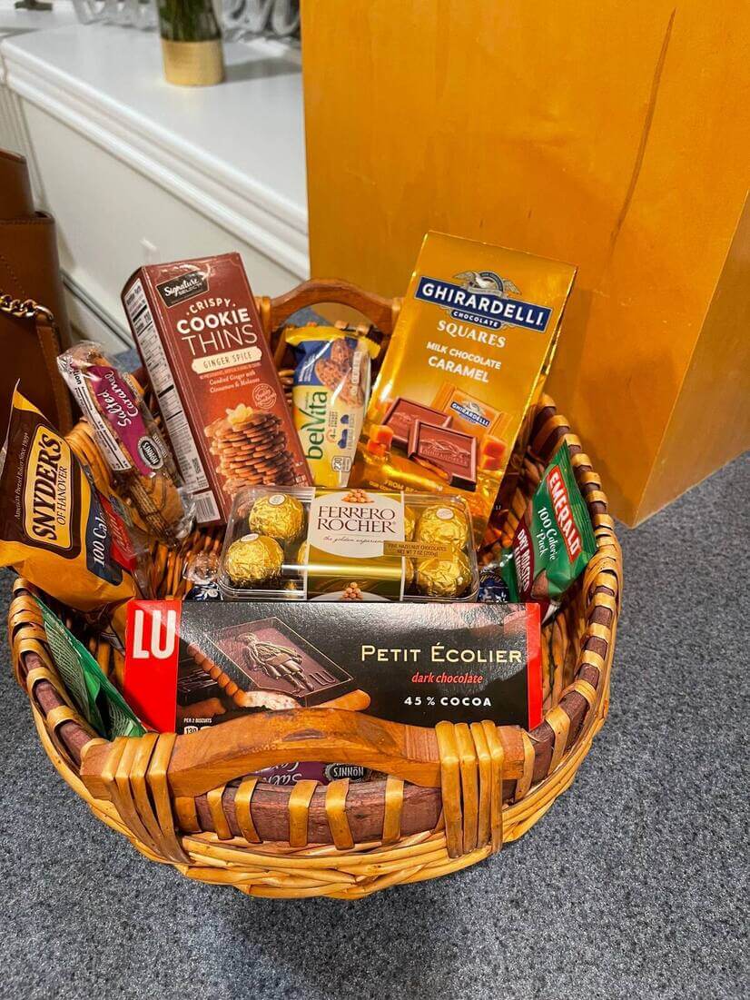 Complimentary snack basket