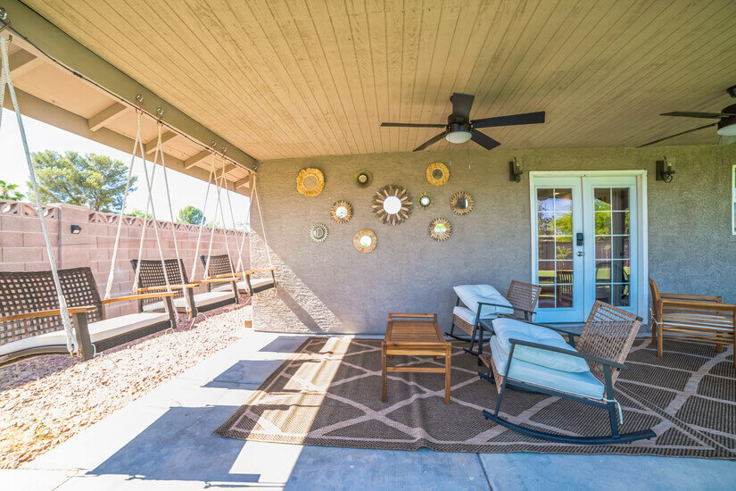 Guest house swing area