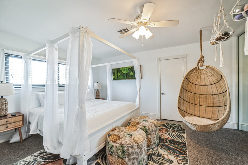 Botanical bedroom main house