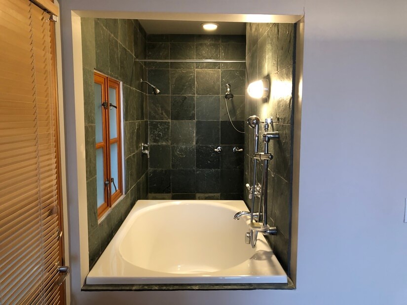 Main BR Suite tub with Stone Shower beyond