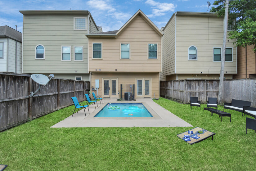 Pool and backyard view