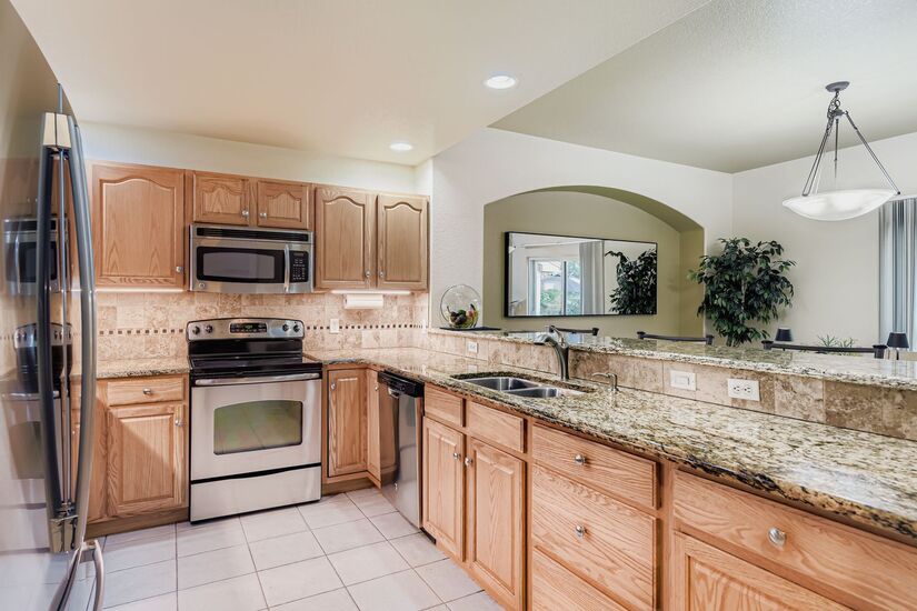 Large Kitchen with Stainless Appliances