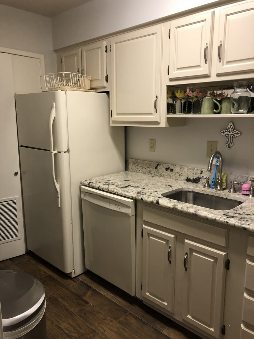 Updated Galley Kitchen with Microwave, Dishwa