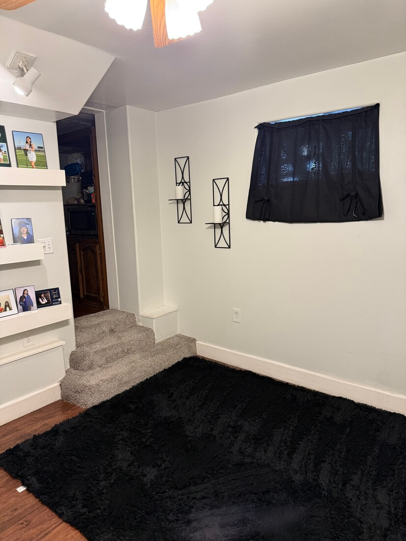 living room leading to BR