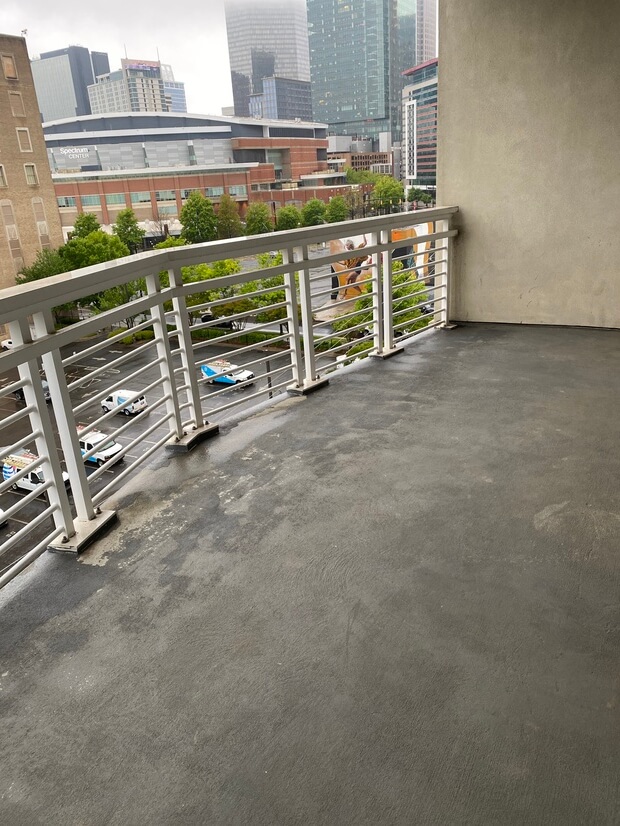 20 ft balcony, great view of uptown Charlotte