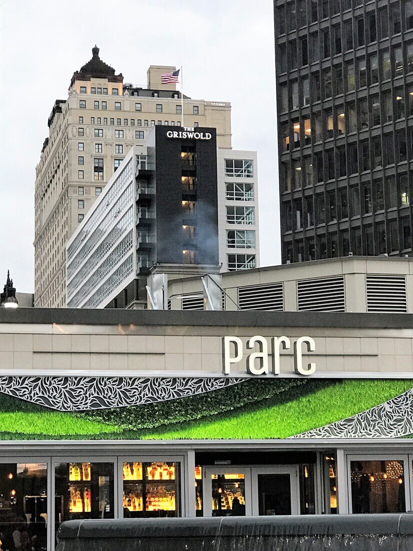 View from Parc restaurant