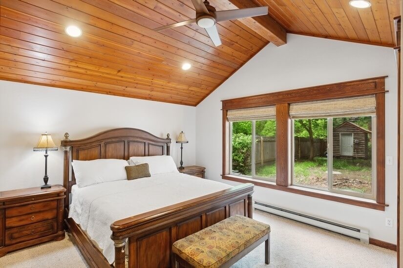 Master Bedroom with Windows to the Backyard