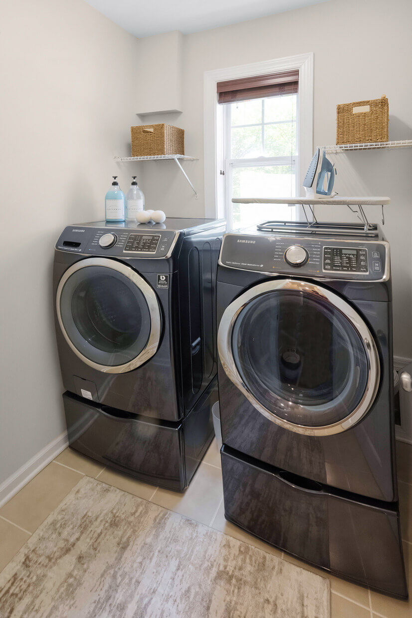 Top-of-the-line appliances in the laundry room
