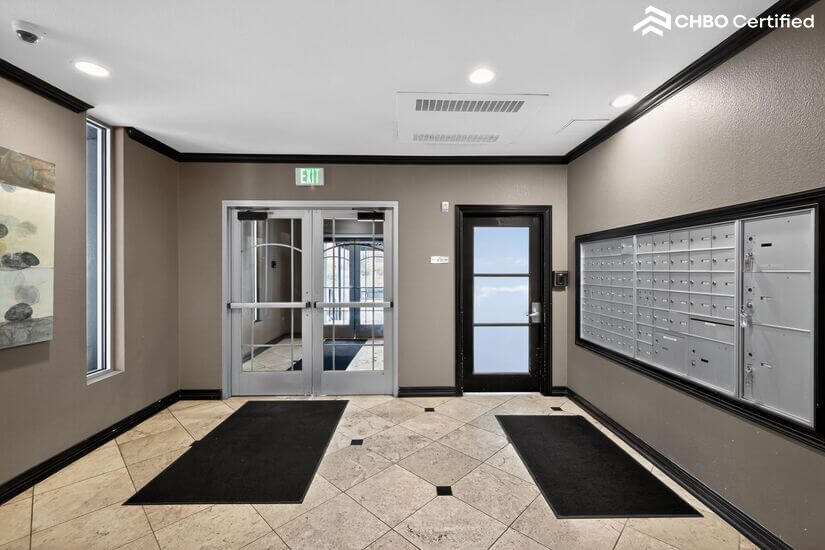 Main building entry interior from elevators