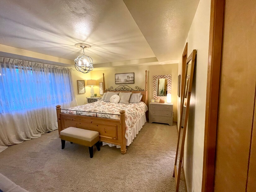Comfortable master bedroom.