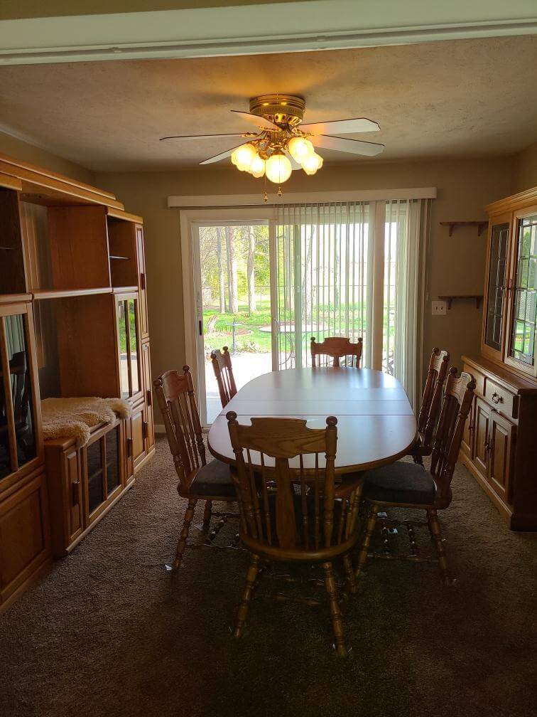 Dining room is the perfect size for your family!