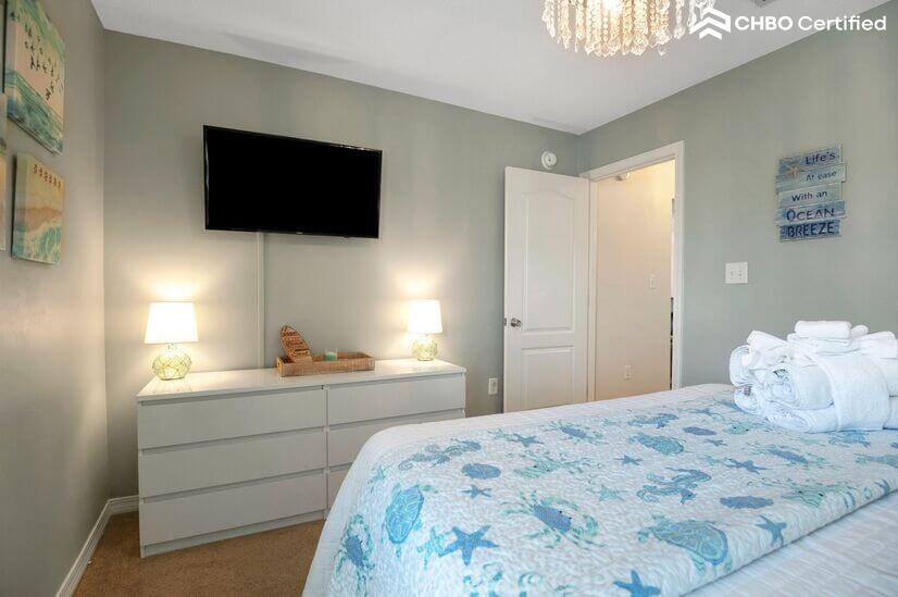 Bedroom #2 with TV and dresser